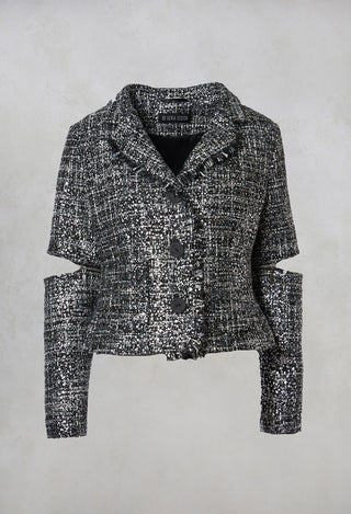 Metallic Jacket in Black / Silver