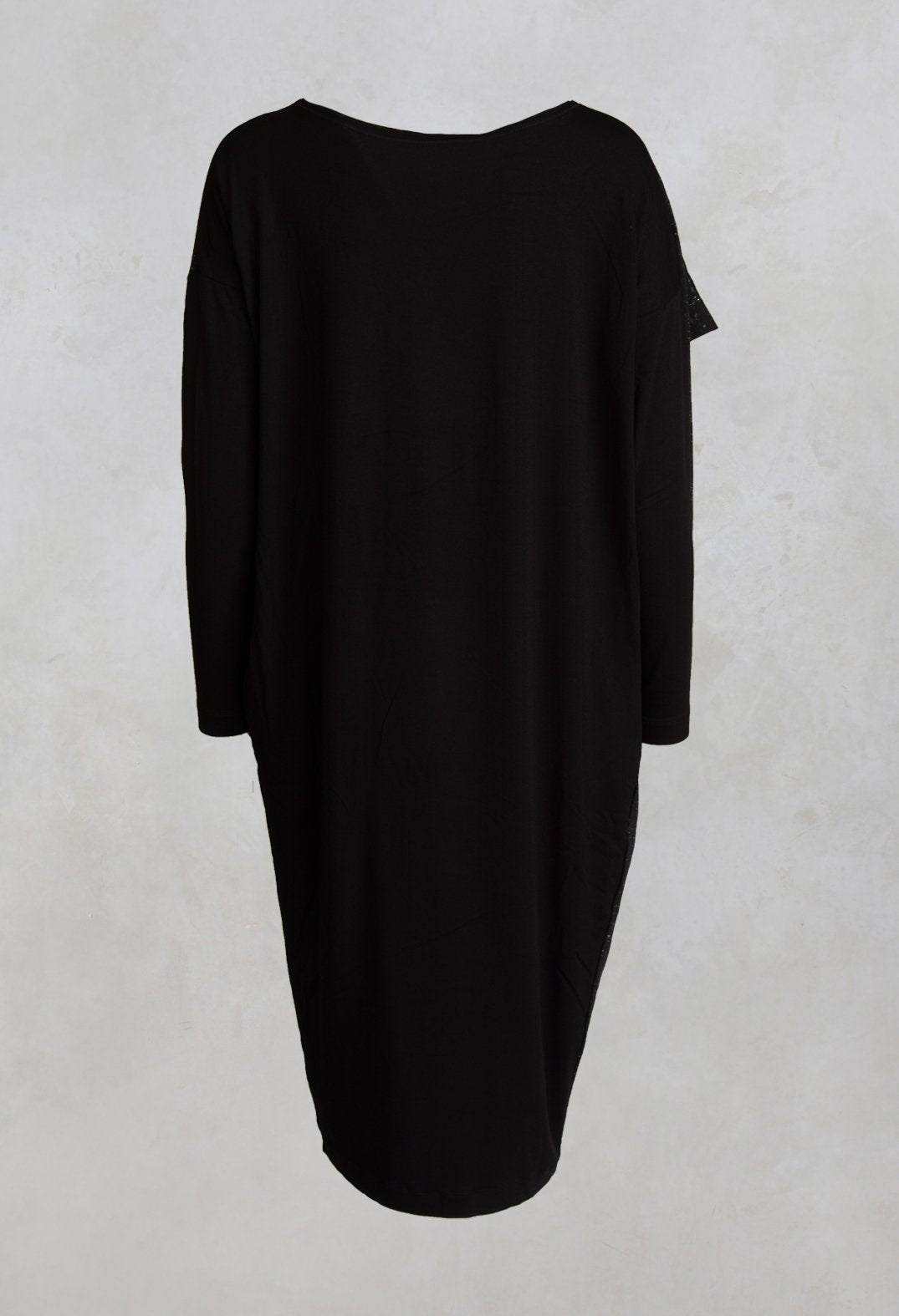 Speckled Midi Dress Afra in Black / Silver