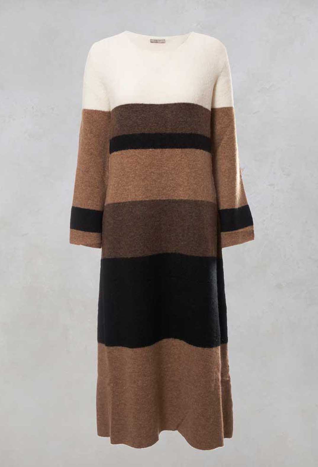 Midi Jumper Dress in Brown