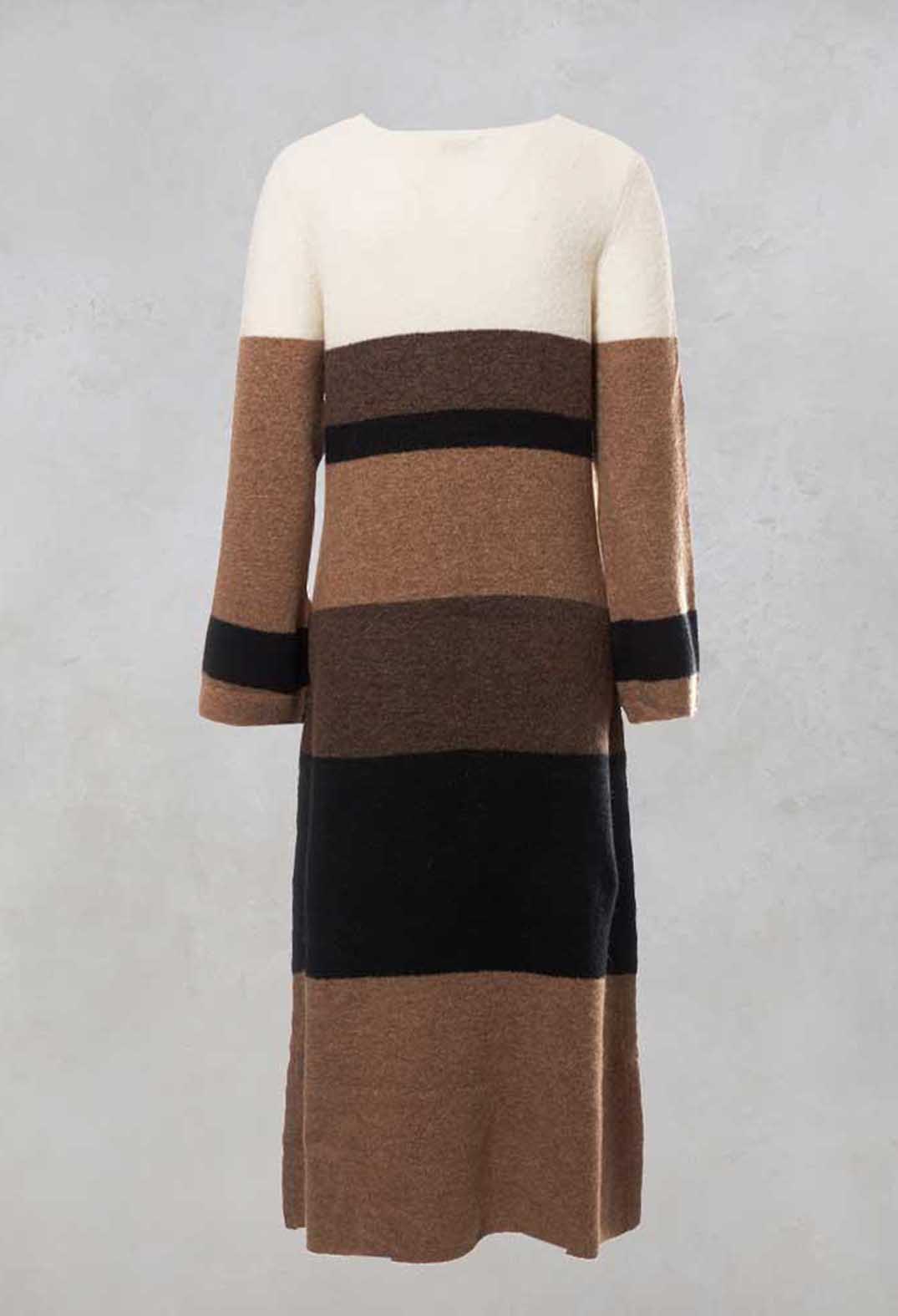 Midi Jumper Dress in Brown