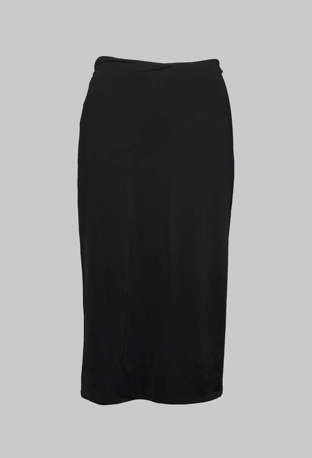 Stretch Midi Skirt in Black