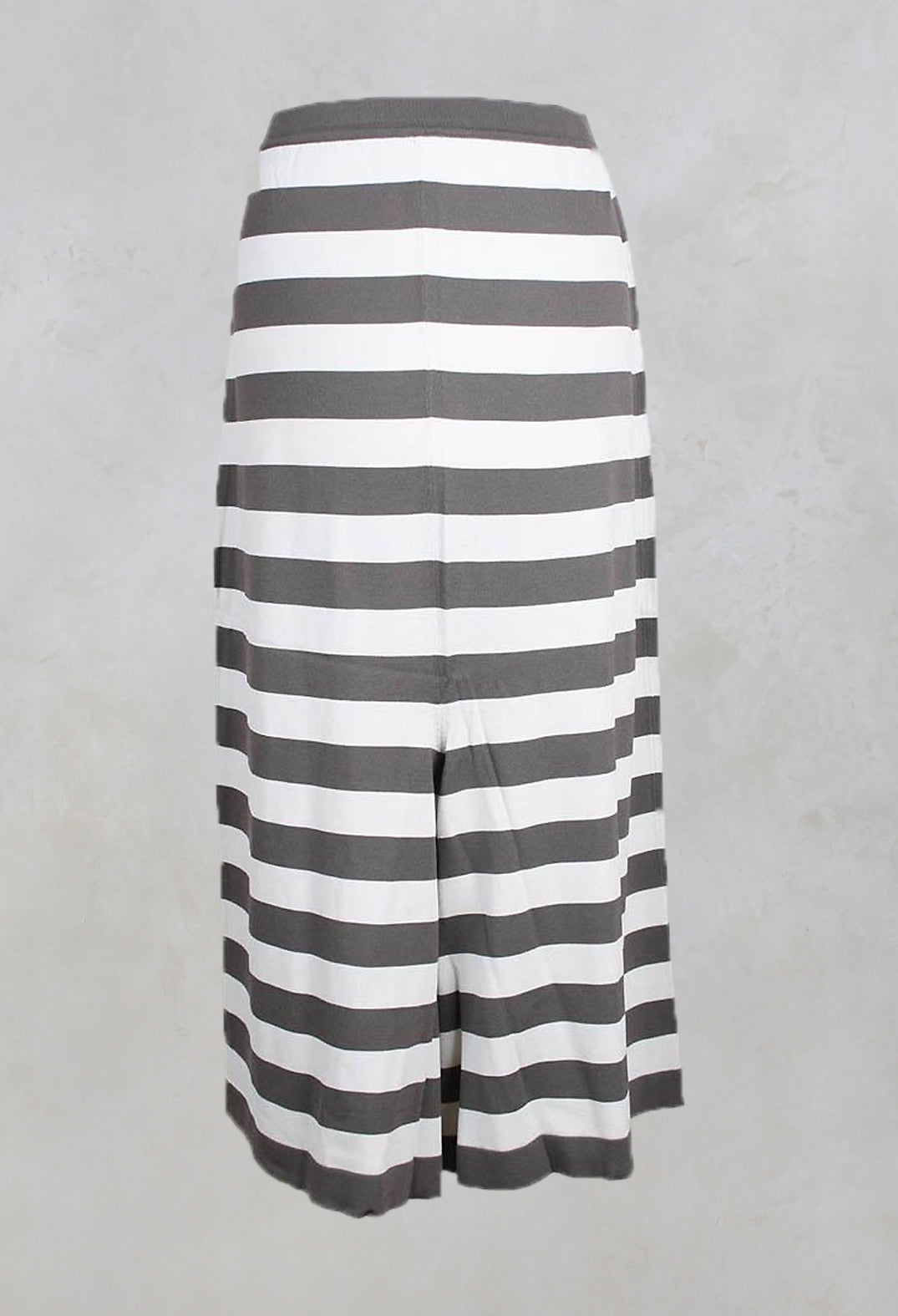 Stretch Loose Fit Trousers in Dark Grey Stripe