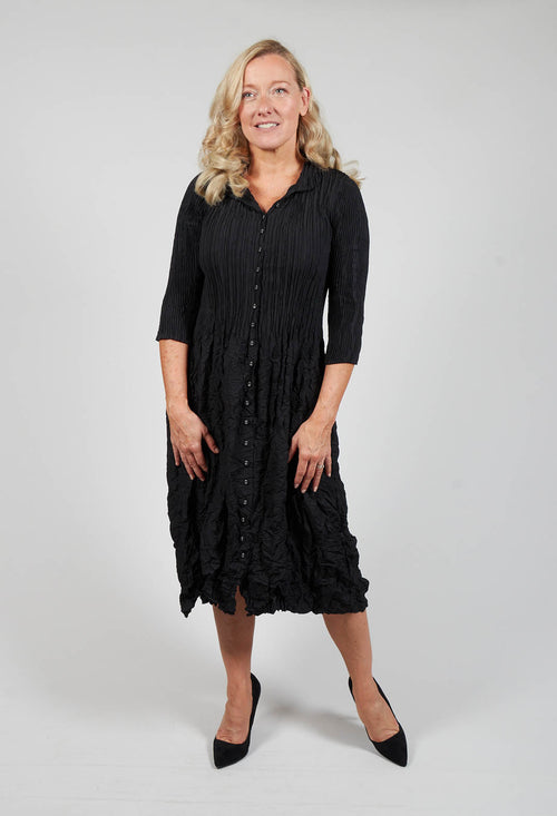 Nehry Coat Dress in Black Valley