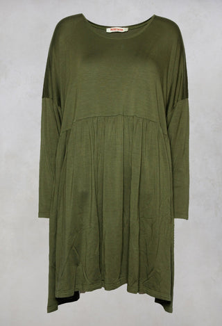 Nerdreich Smock Dress in Avocado Green
