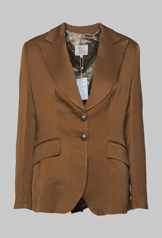 Notched Lapel Blazer in Rust