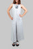 Jumpsuit with Front Zip Fastening in Light Grey