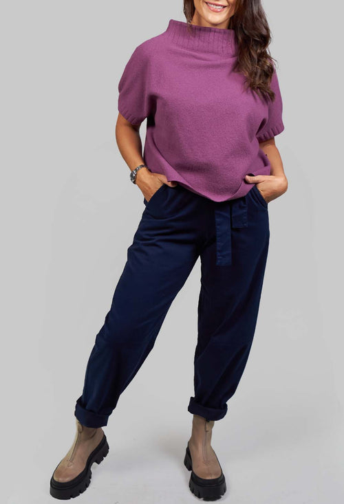 Tonk Pants in BlueBerry with Tie Front