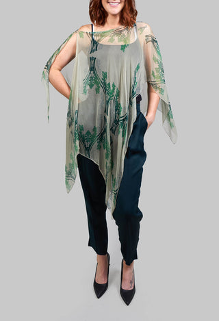 Sheer Poncho in Arabesque