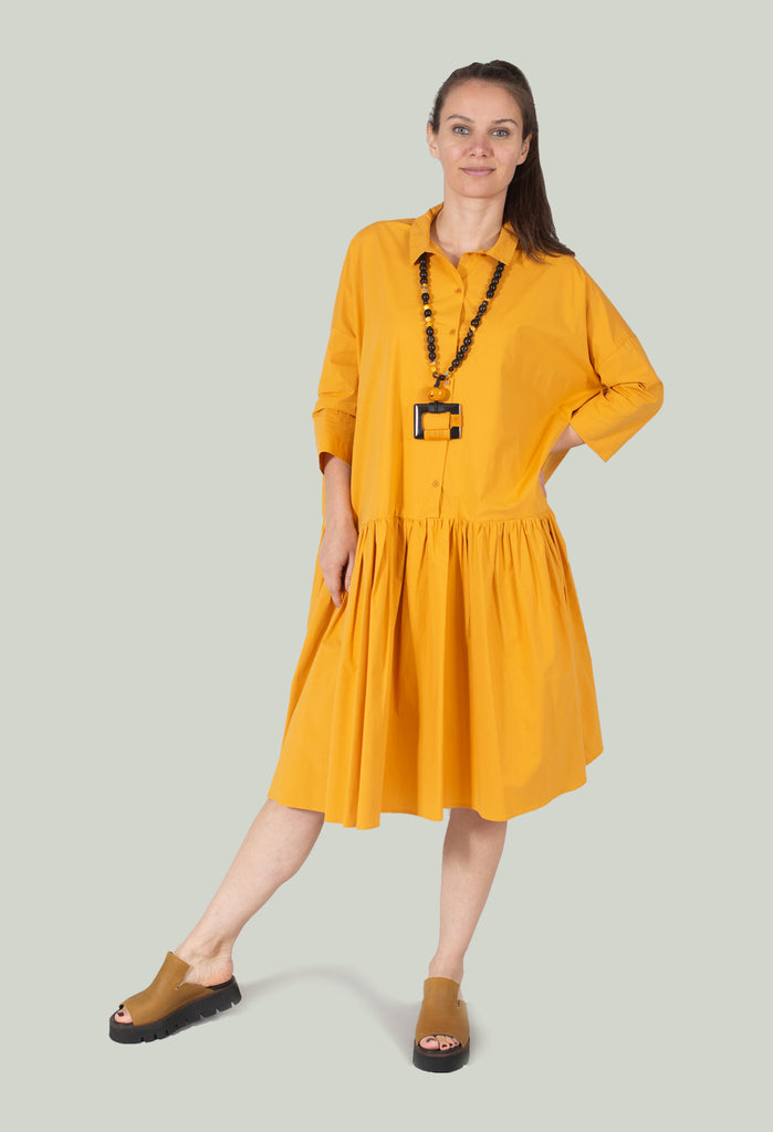 Shirt Dress in Pumpkin