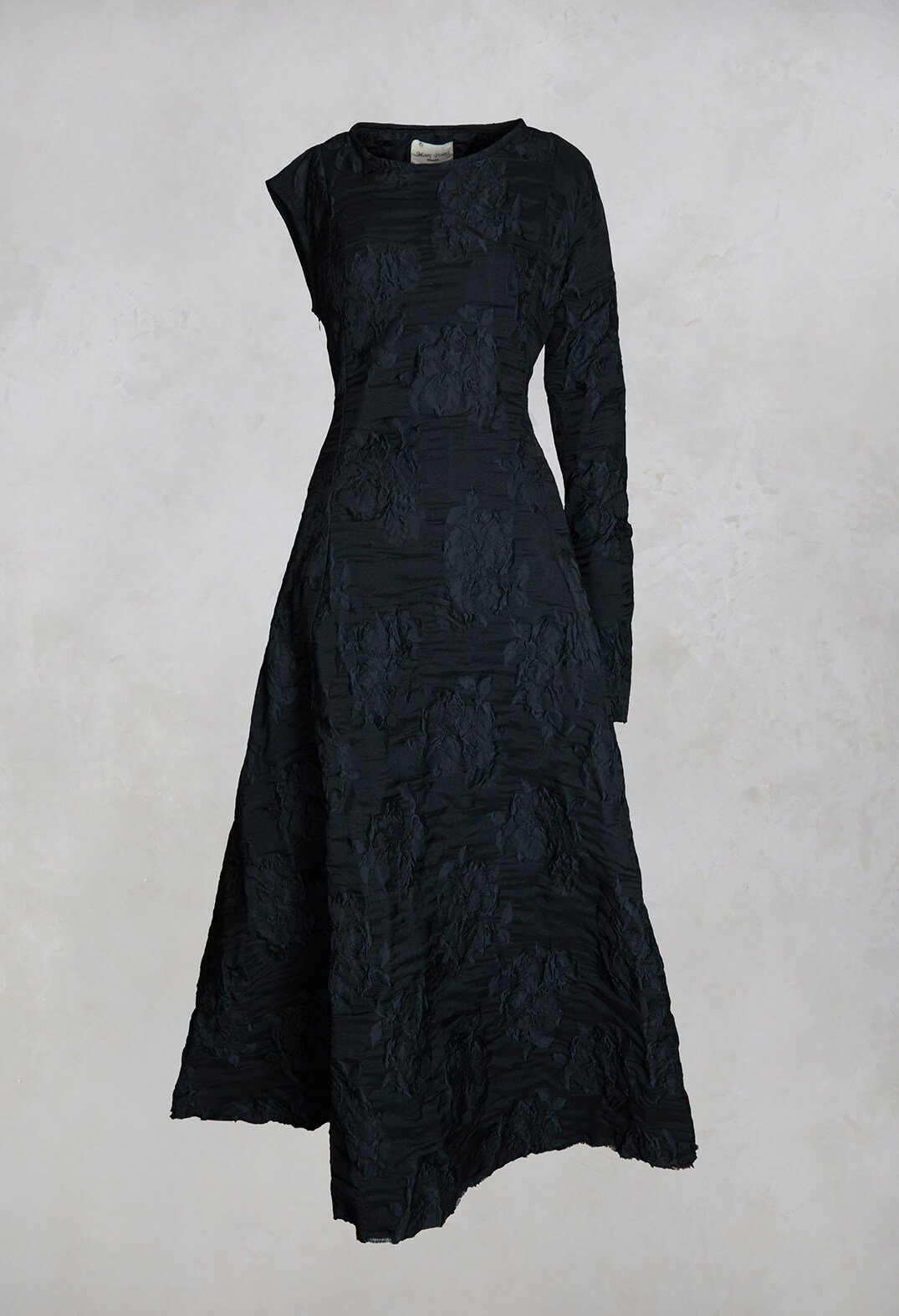 One Sleeved Maxi Dress in Black