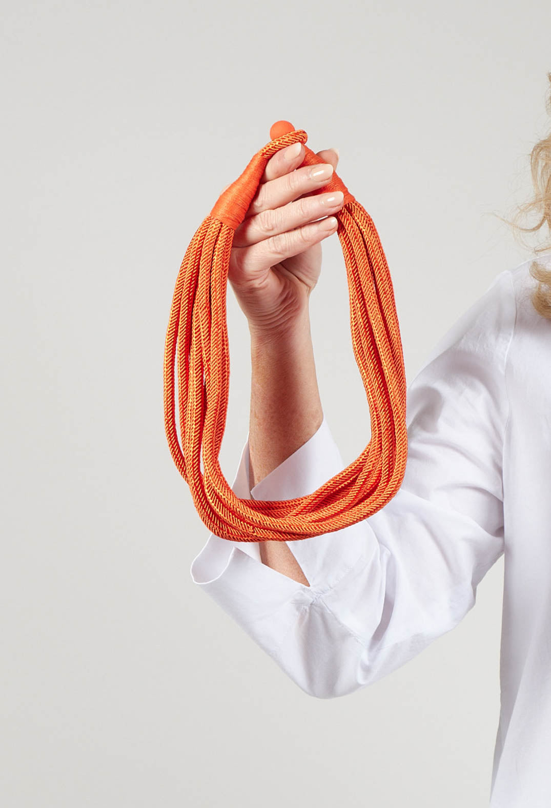 Orange Rope Layered Necklace