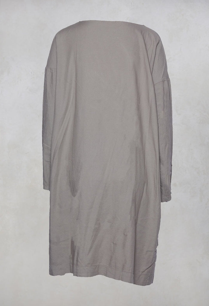 Oversized T-Dress in Marron Glace