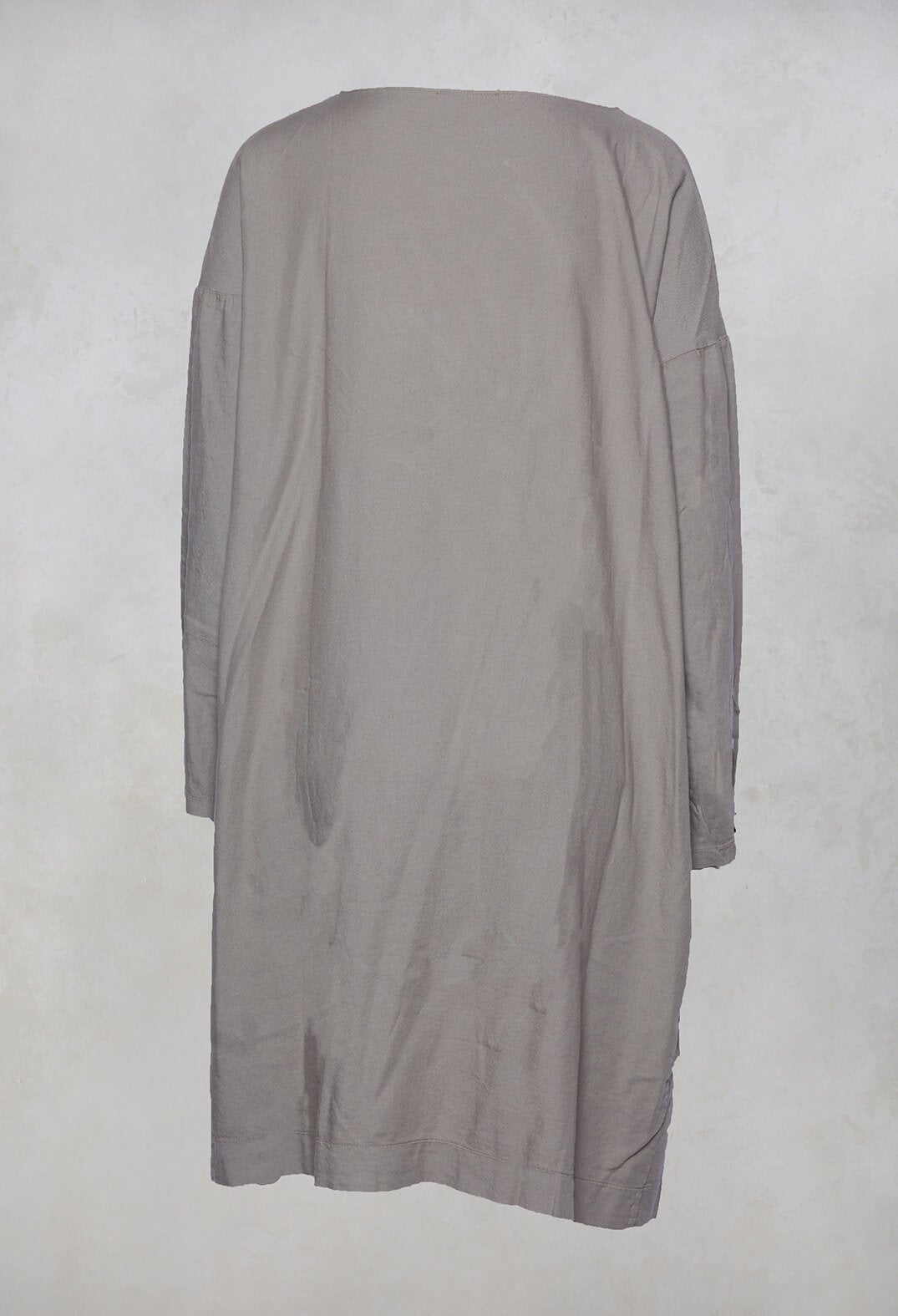 Oversized T-Dress in Marron Glace