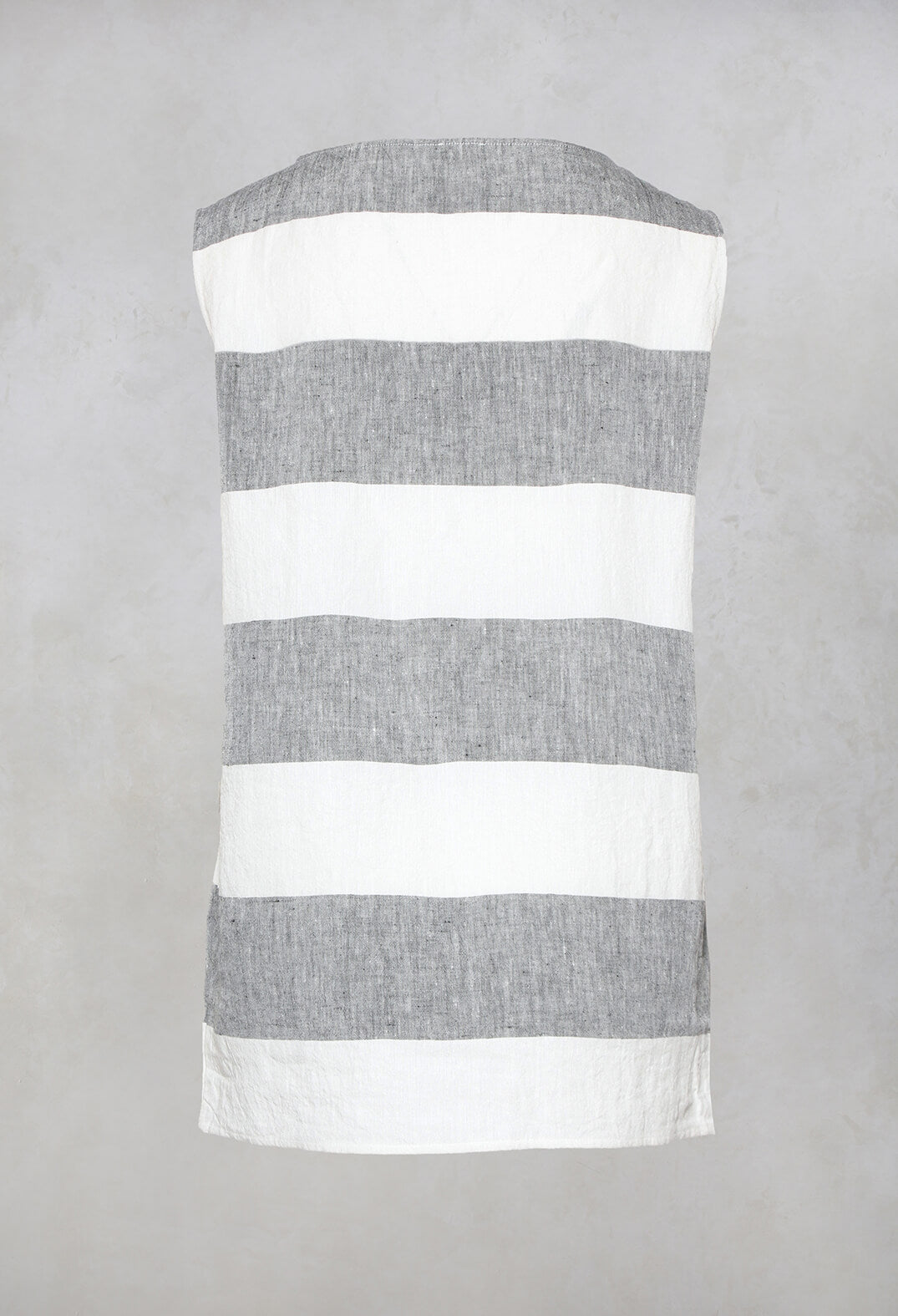Striped Linen Blouse in Milk/Black