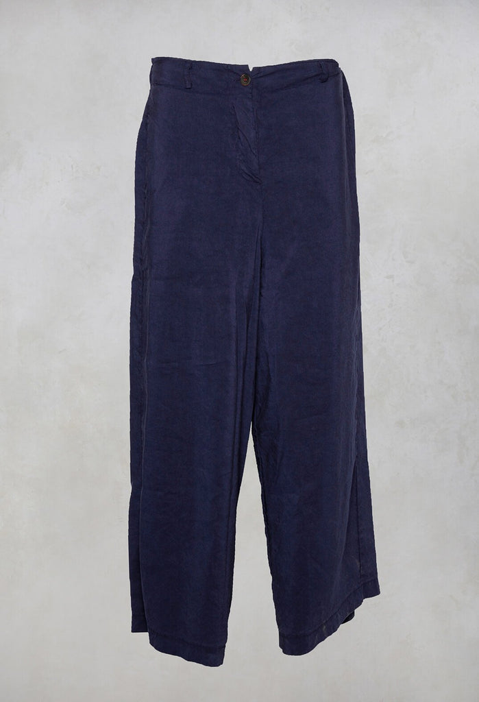 Wide Leg Tecla Trousers in Blue