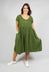 Paradeins Dress in Kasper Green