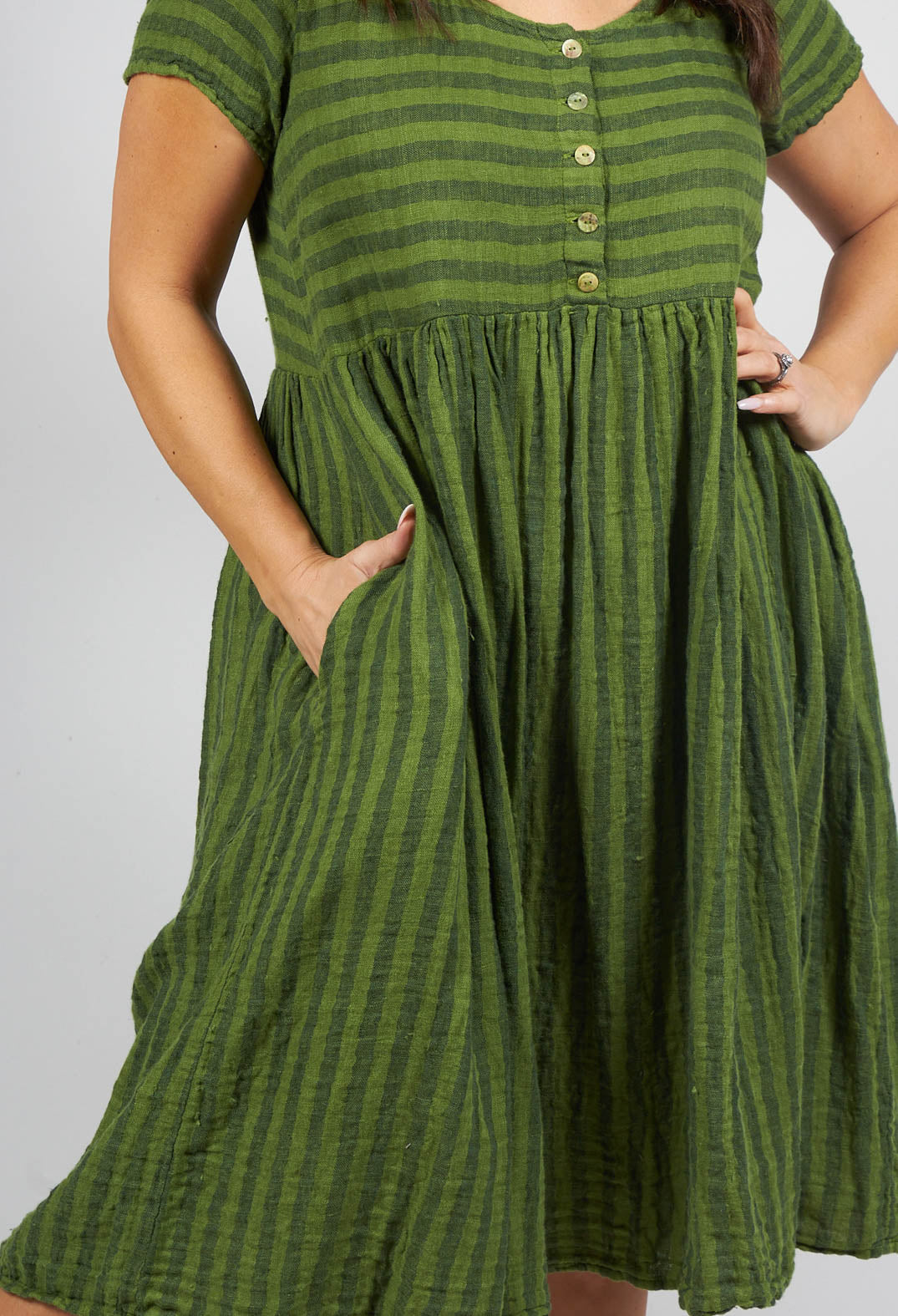 Paradeins Dress in Kasper Green
