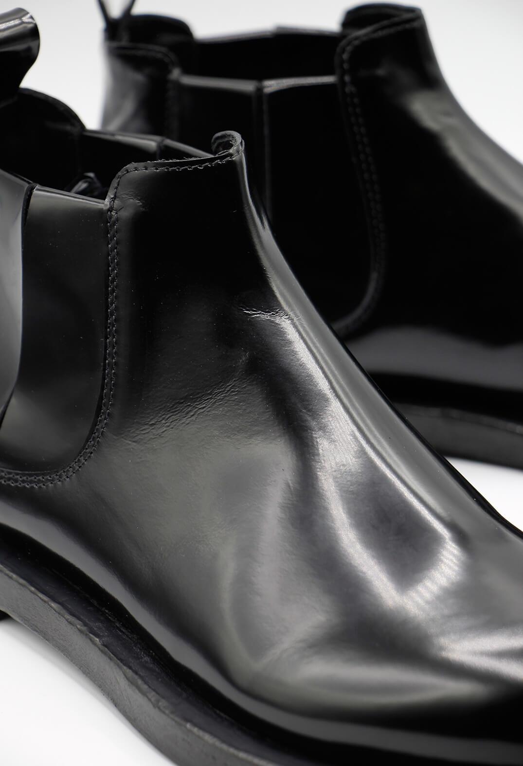 Patent Chelsea Boot in Abrassivato Black