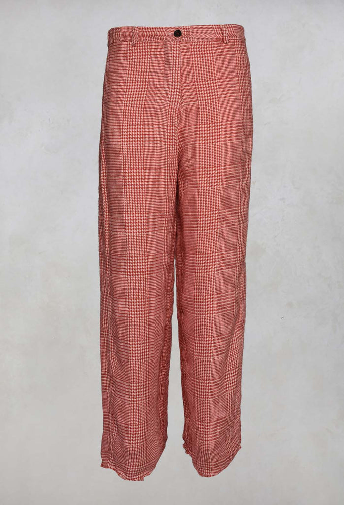 Petronilla Trousers in Red Checks