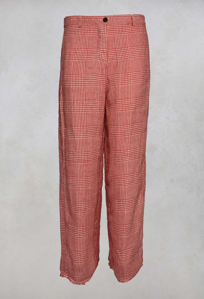 Petronilla Trousers in Red Checks