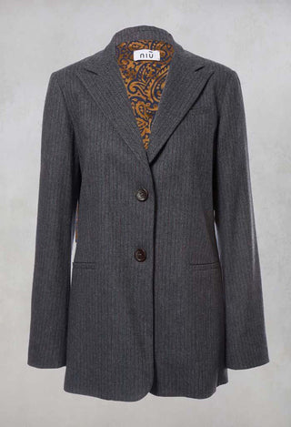 Pinstripe Blazer in Jeans