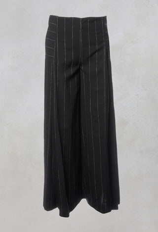 Pinstripe Trousers in Nero