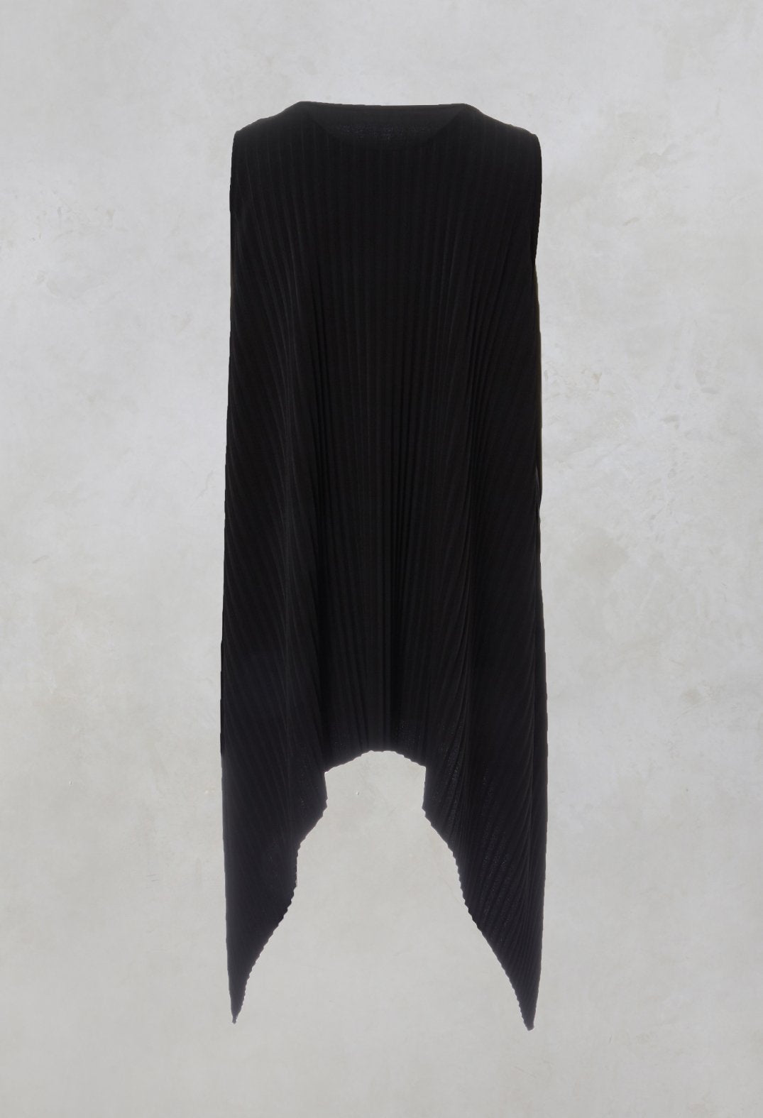 Pleated Vest Top in Black