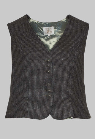Pleated Waistcoat in Tweed