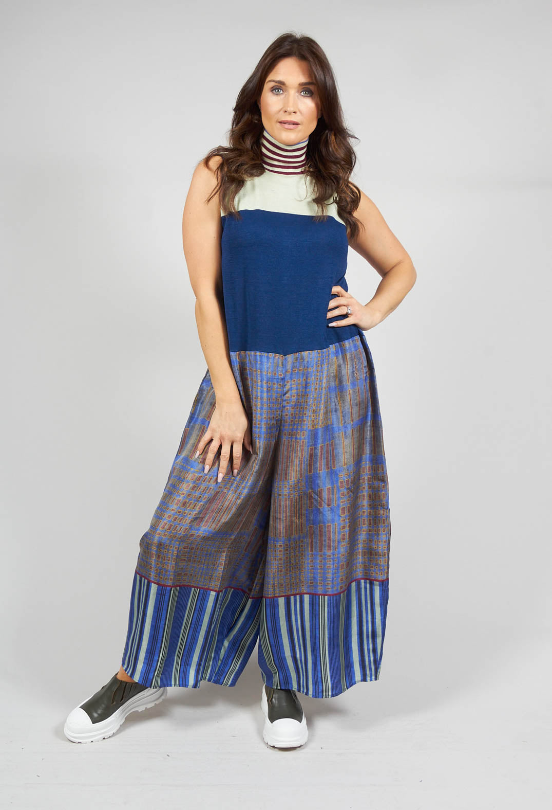 Poppy V Neck Fly Catcher Jumpsuit in Multicolour