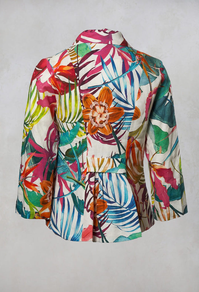 Printed Linen Jacket in Multi