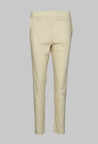 Pull on Trousers with Side Pockets in Beige