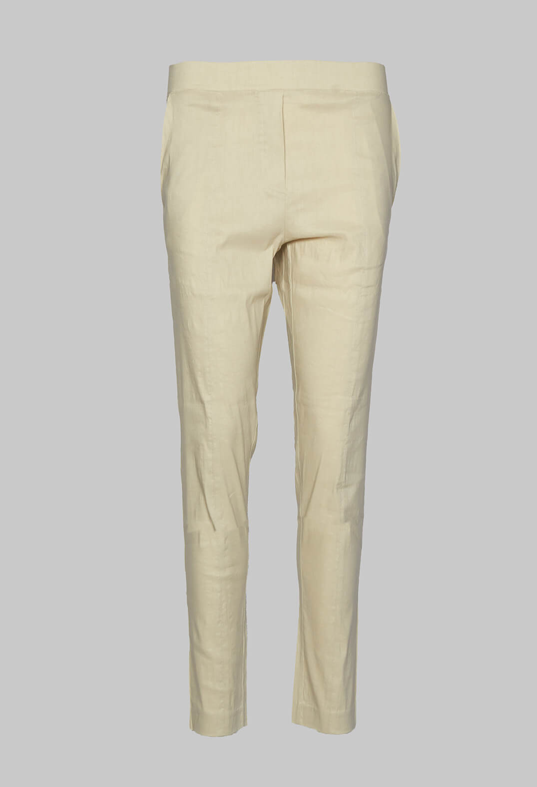 Pull on Trousers with Side Pockets in Beige