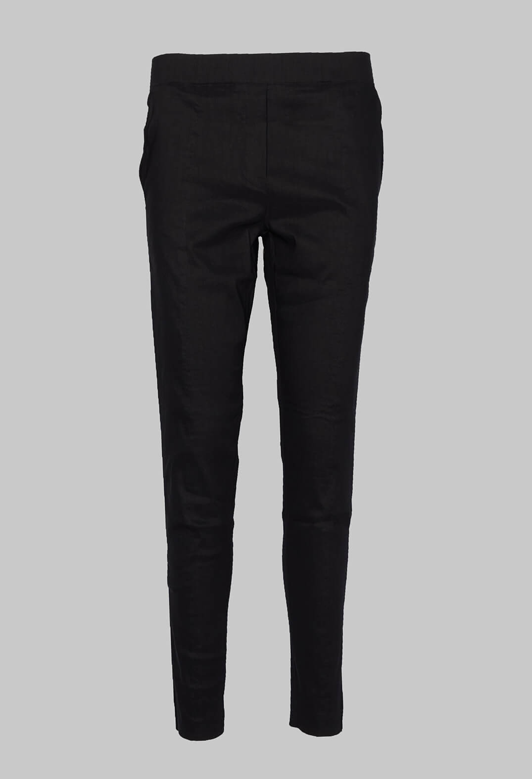 Pull on Trousers with Side Pockets in Black