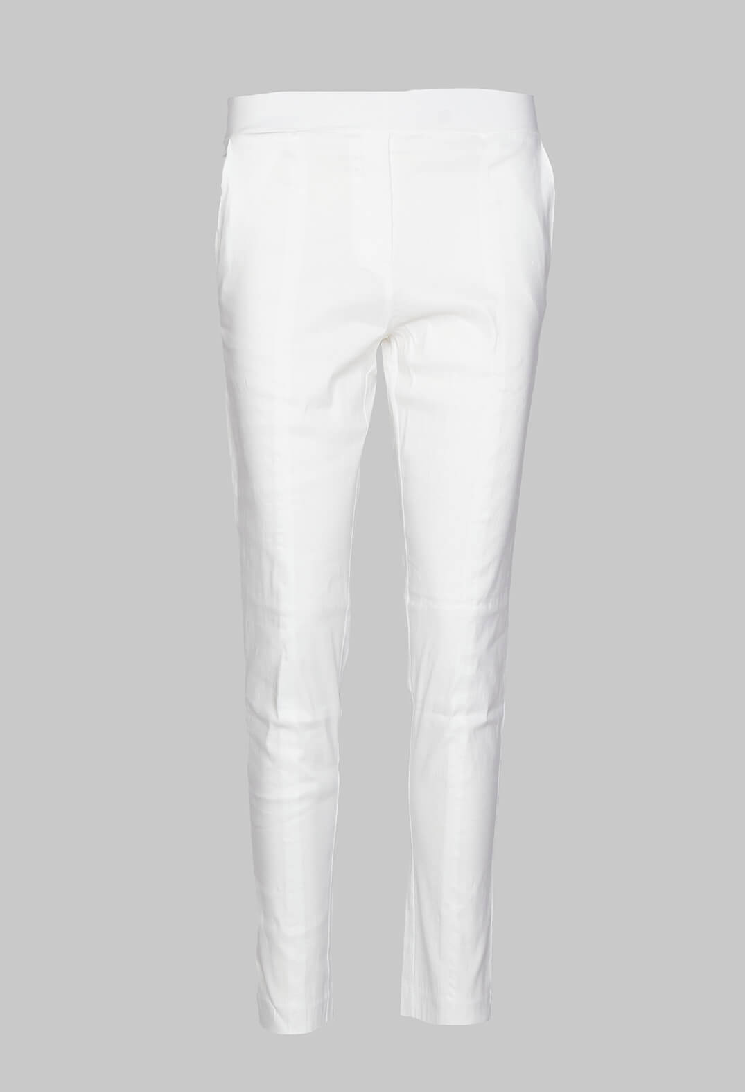 Pull on Trousers with Side Pockets in White