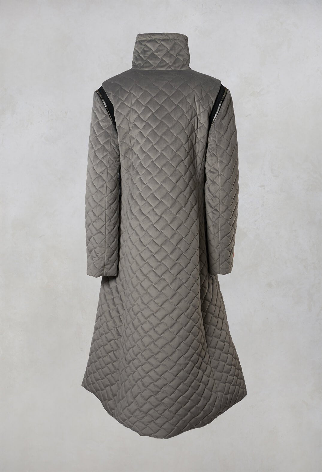 Quilted Coat in Grey
