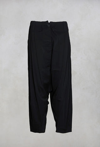 Ragborg Drop Crotch Trousers in Black