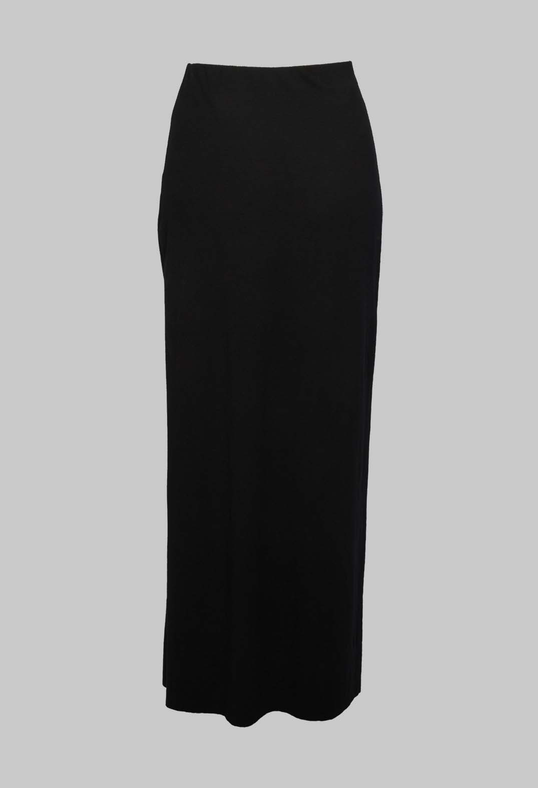 Zigi Long Jersey Fitted Skirt in Black