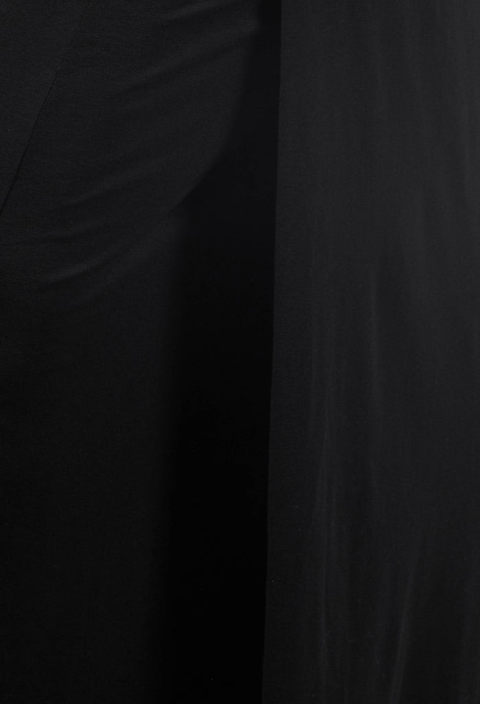 Zigi Long Jersey Fitted Skirt in Black