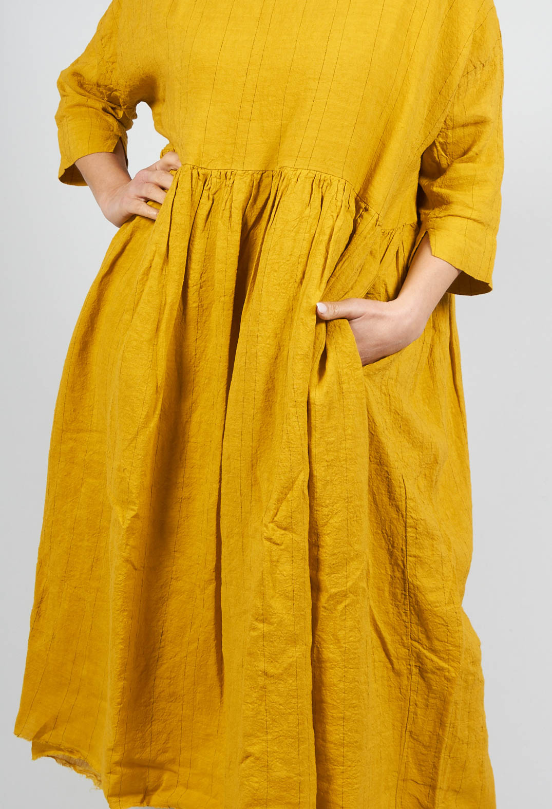 Reja Dress in Safran Stripes – Olivia May