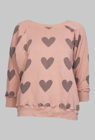 Rory Heart Sweatshirt in Cupid