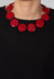 Round Discs Choker in Red