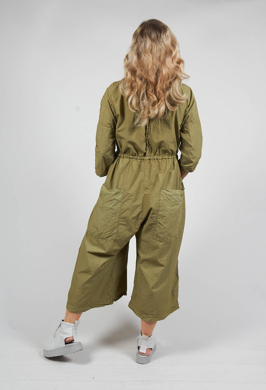 Round Neck Jumpsuit TC in Khaki