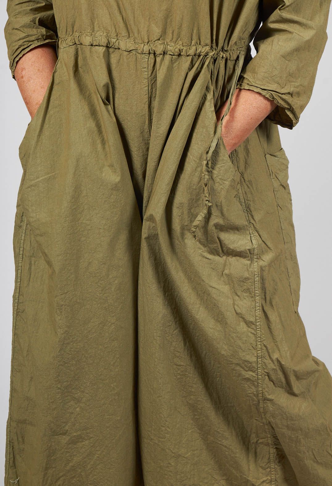 Round Neck Jumpsuit TC in Khaki