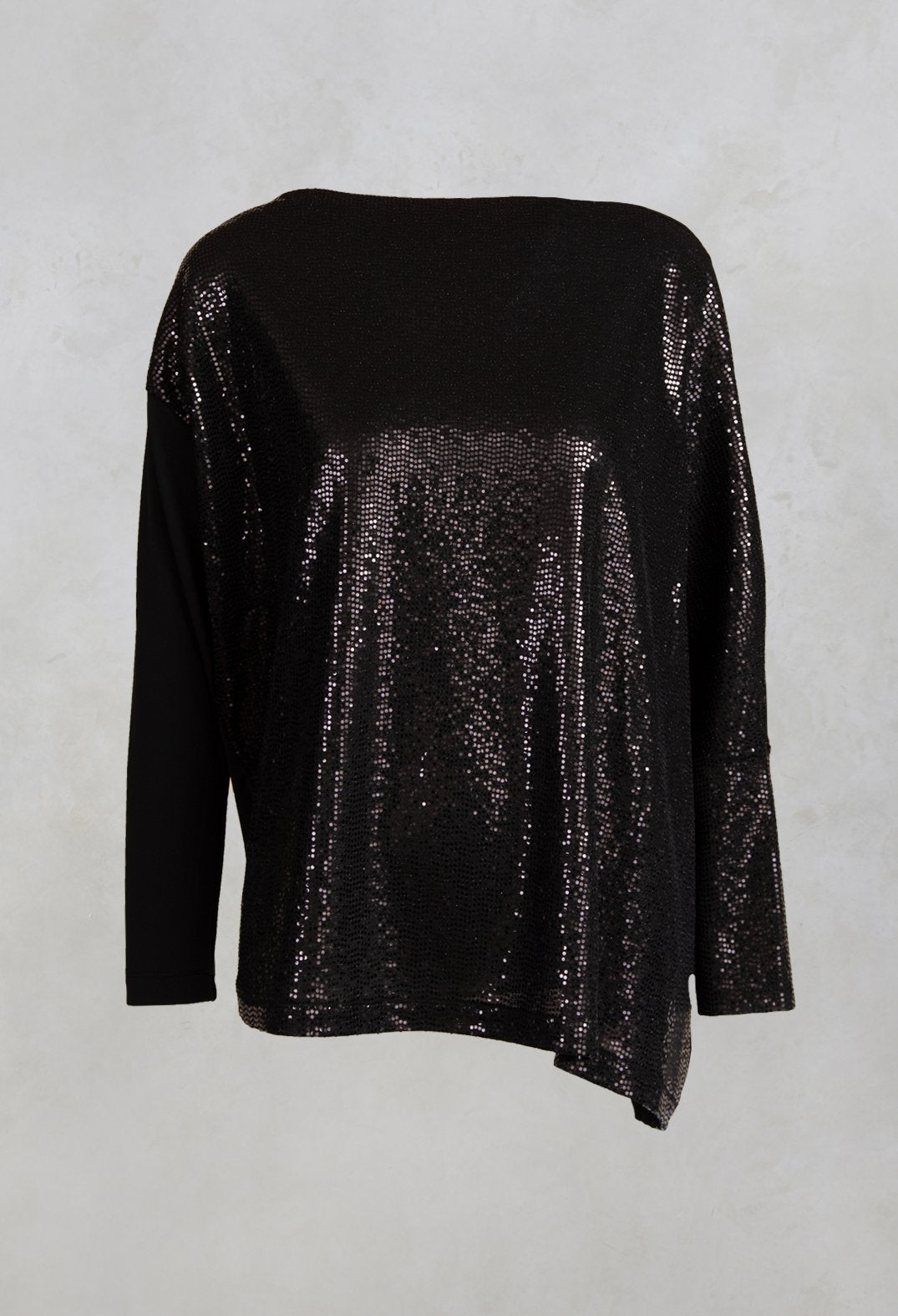 Sequin Top Shirt Utek in Black