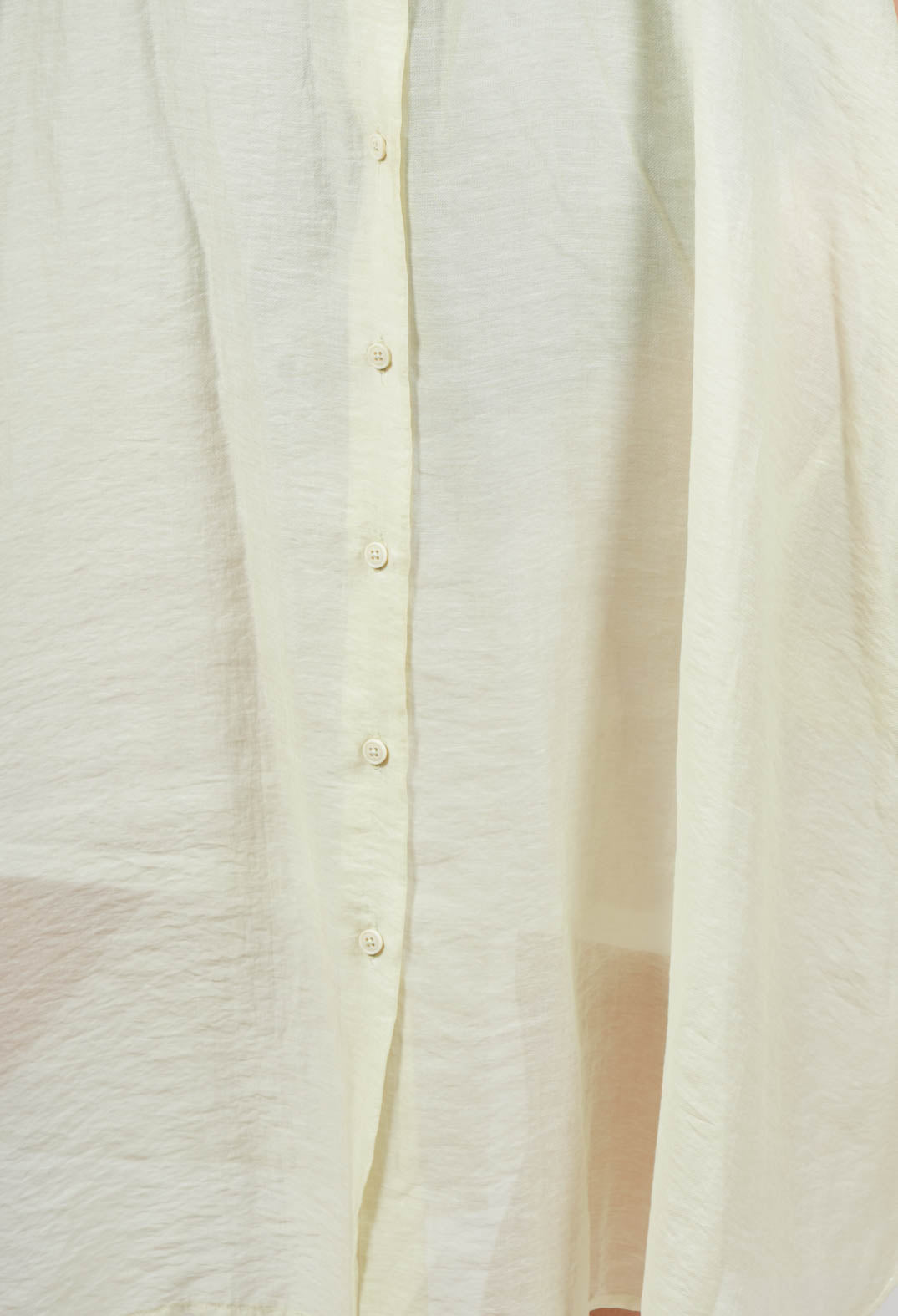 Sheer Shirt Dress in Pearl