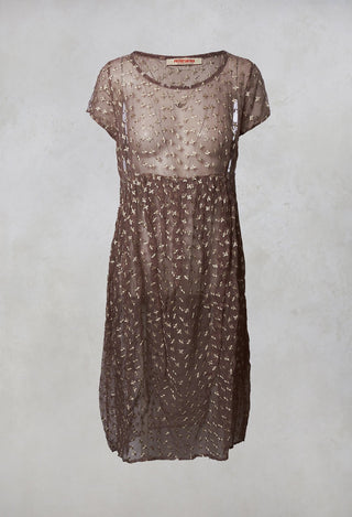 Sheer Smock Dress in Myrrhe