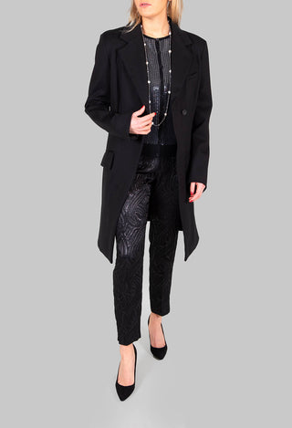 Extra Longline Jacket in Black