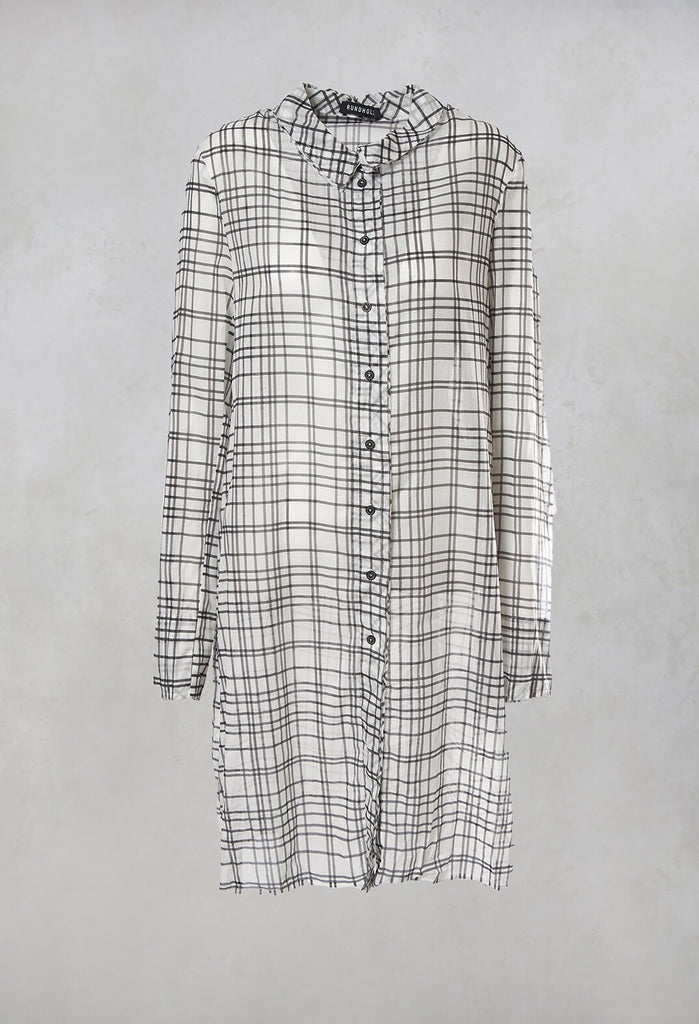 Shirt Dress in Black Check