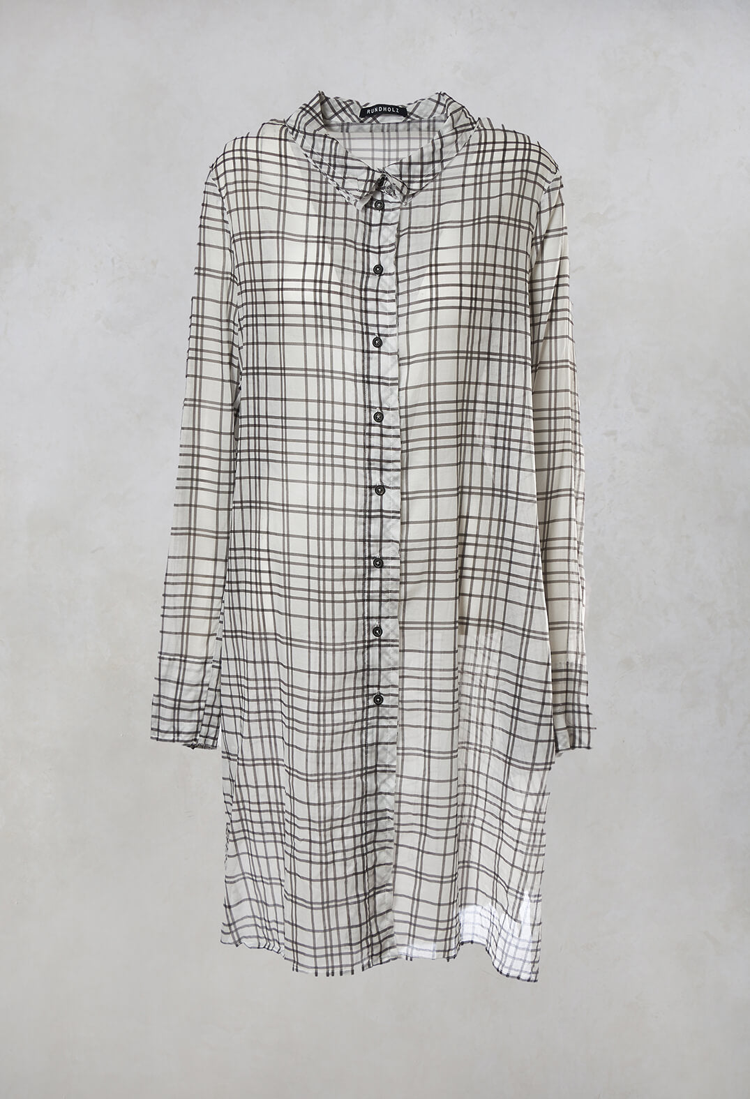 Shirt Dress in Brown Check