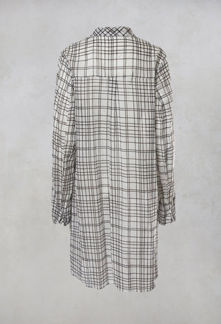 Shirt Dress in Brown Check